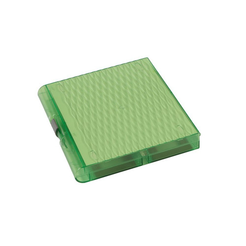 [GEN-HS120578] Green ABS/Polypropylene Translucent Microscope Slide Box with Foam Padding, Sliding Lock & Stacking Feet